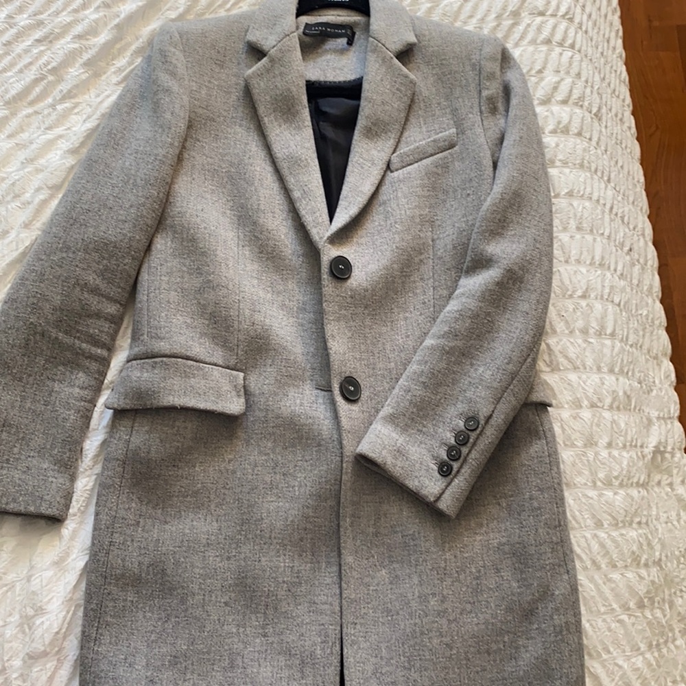 Gray structured coat
